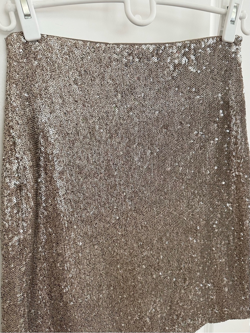 Sequin A-Line Skirt in Champagne Gold- Euro Summer / Party / Holiday - Picture 5 of 15